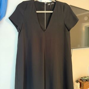 Zara Black V-Neck mini Dress